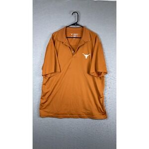 Texas Longhorns Polo Shirt Mens 2XL Orange NCAA Football Longhorn Golf